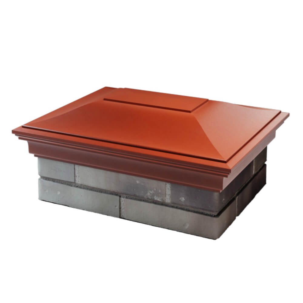 Колпак Zking Монблан Красный на столб 2х1.5 кирпича (515х385мм) в Нефтеюганске фото