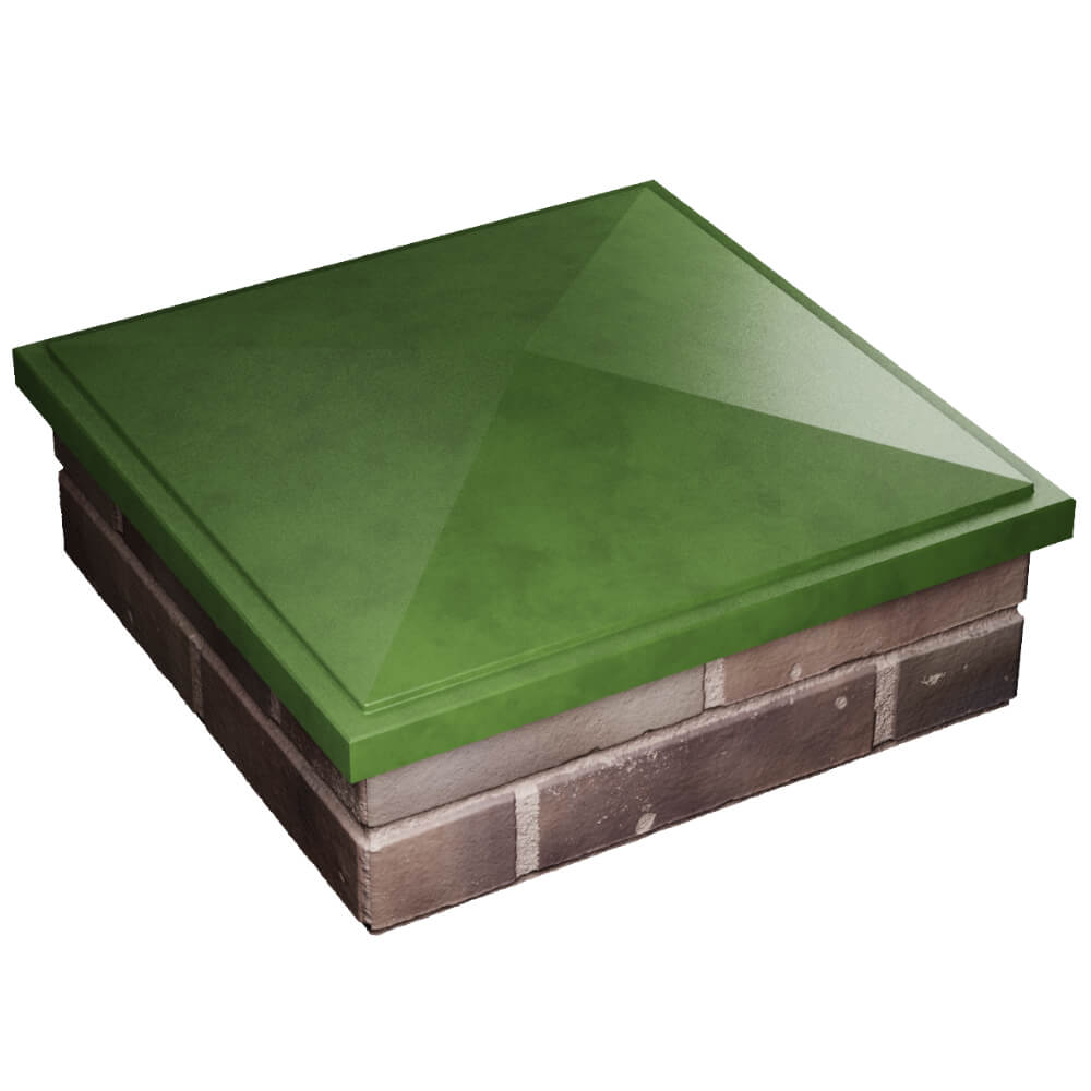 Колпак Zking БонаМоно Зеленый на столб 2х2 кирпича (515х515, 530х530мм) в Нефтеюганске фото