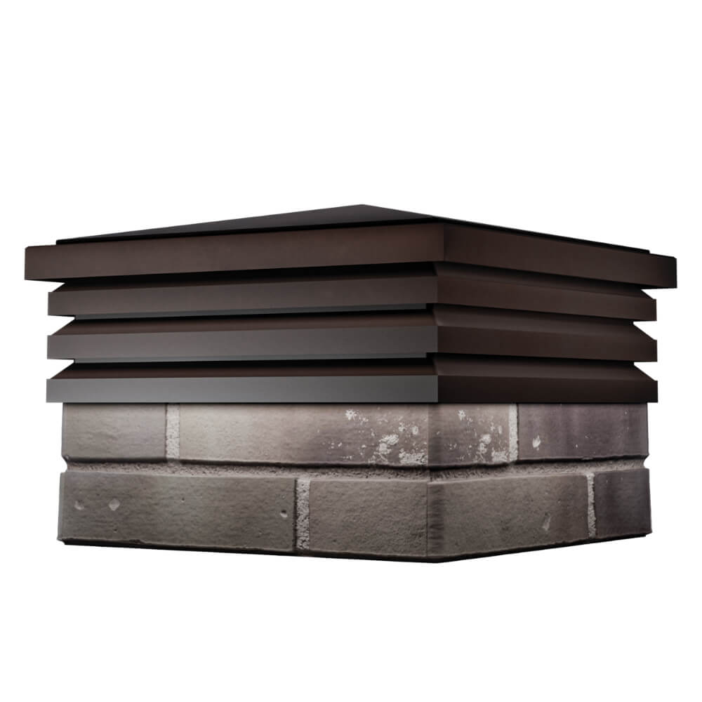 Колпак Zking Бона ХайТек Коричневый на столб 1.5х1.5 кирпича (385х385мм) в Нефтеюганске фото