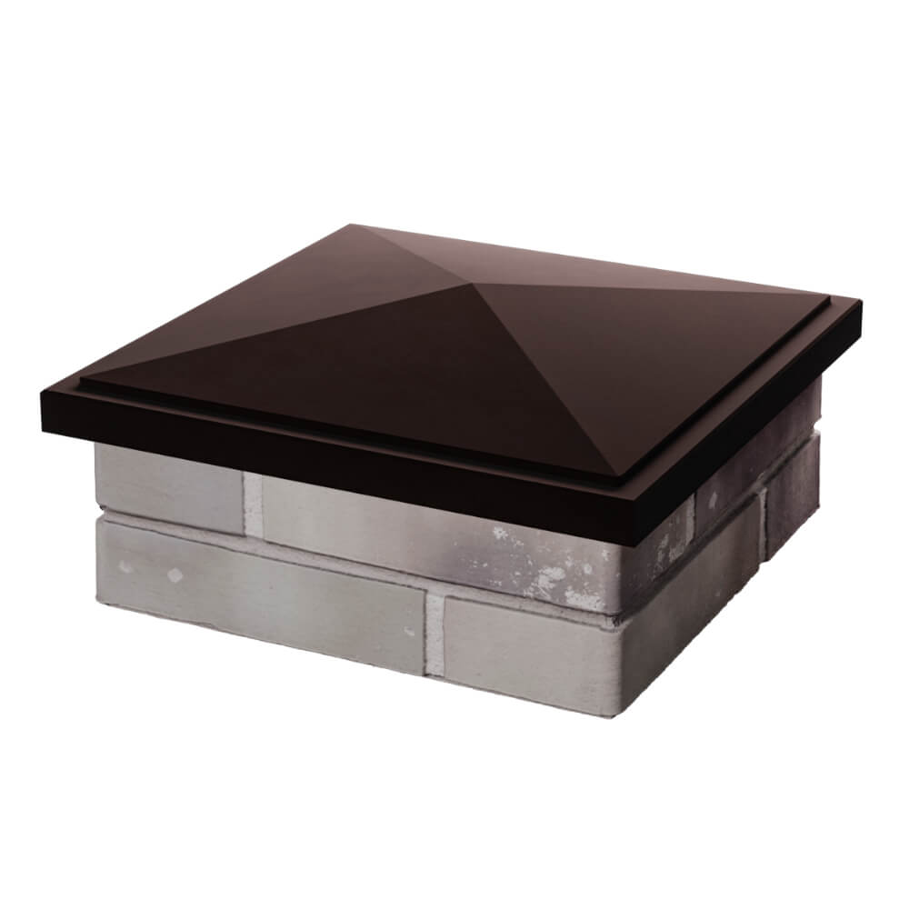 Колпак Zking БонаМоно Коричневый на столб 1.5х1.5 кирпича (385х385, 400х400мм) в Нефтеюганске фото