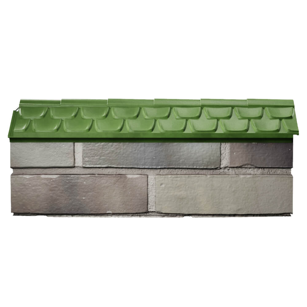 Парапет Zking Эльбрус Зеленый с посадкой на 0.5 кирпича (130мм) в Нефтеюганске фото