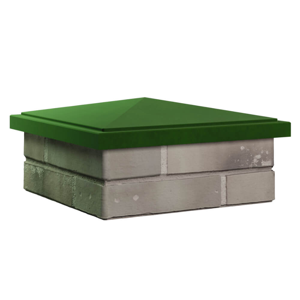 Колпак Zking БонаМоно Зеленый на столб 1.5х1.5 кирпича (385х385, 400х400мм) в Нефтеюганске фото