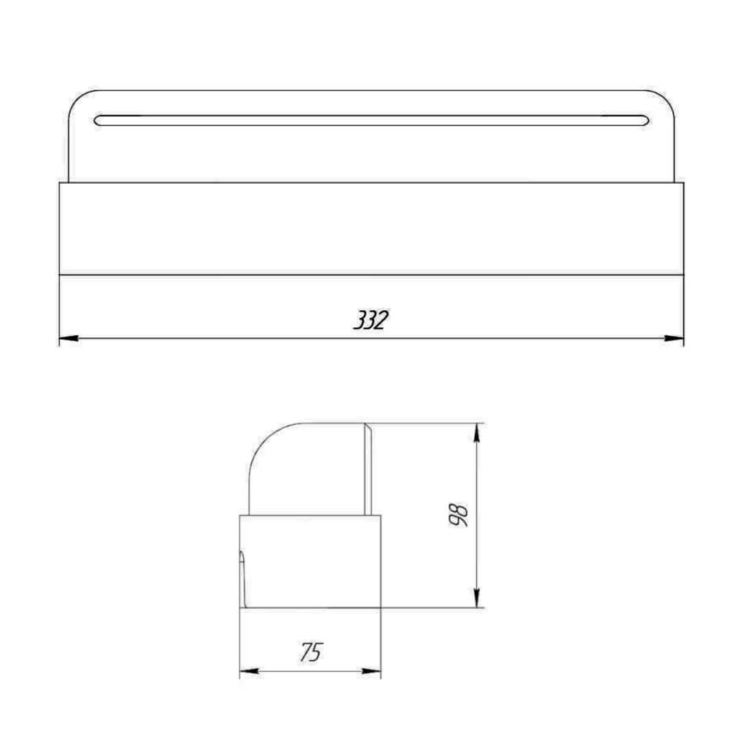 LED Светильник для шаговой плиты STONE Светлая Галька 330х75х98мм в Нефтеюганске фото