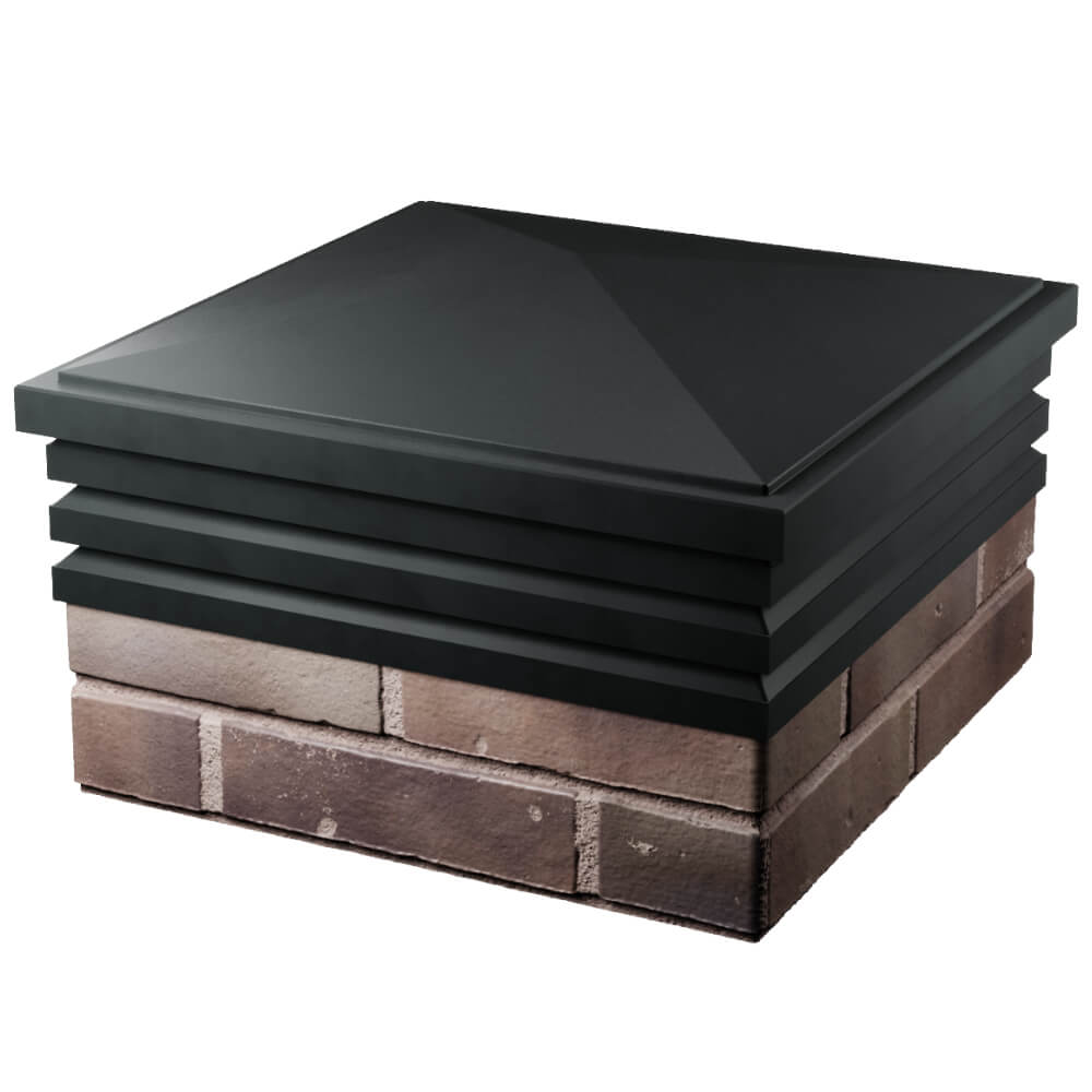 Колпак Zking Бона ХайТек Черный на столб 2х2 кирпича (513х513мм) в Нефтеюганске фото