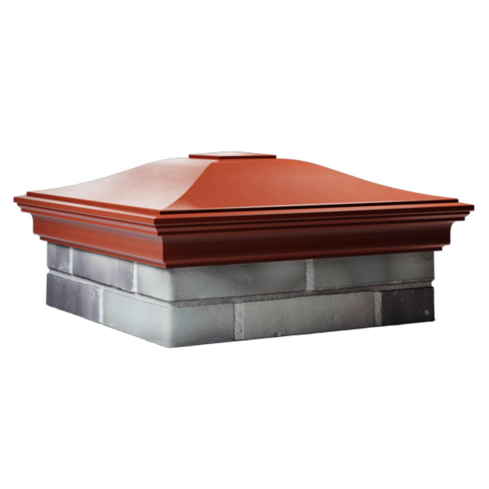 Колпак Zking Монблан Красный на столб 2х2 кирпича (515х515мм) в Нефтеюганске фото