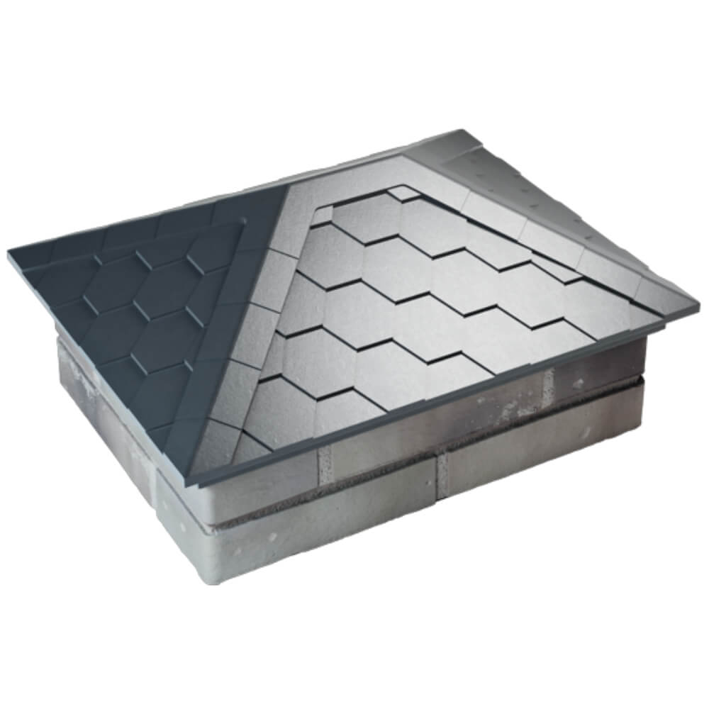 Колпак Zking Эверест Серый на столб 2х1.5 кирпича (520х390мм) Нефтеюганск фото