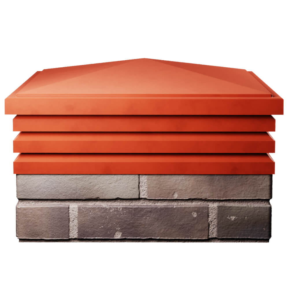 Колпак Zking Бона ХайТек Красный на столб 2х2 кирпича (513х513мм) Нефтеюганск фото