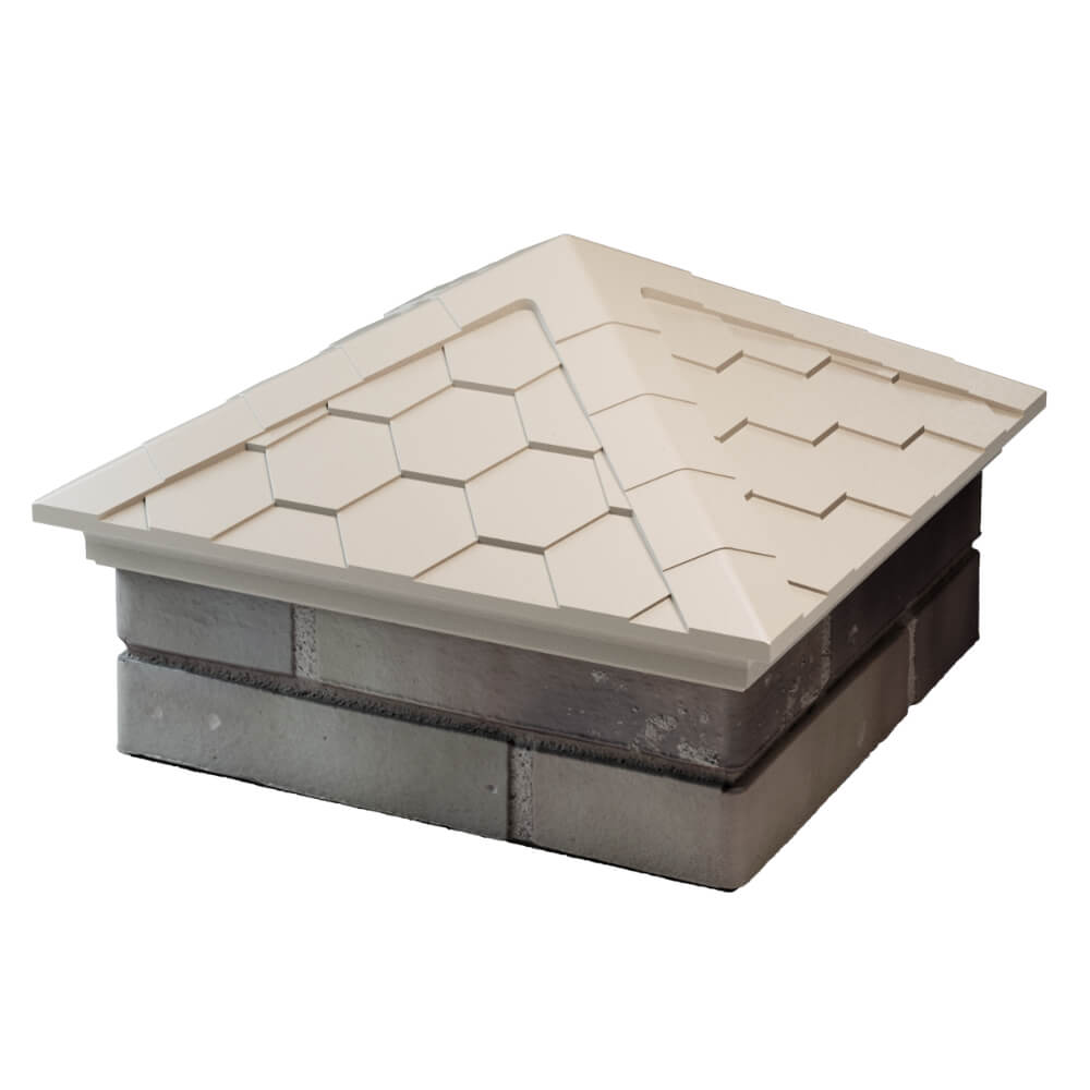 Колпак Zking Эверест Бежевый на столб 1.5х1.5 кирпича (390х390мм) в Нефтеюганске фото