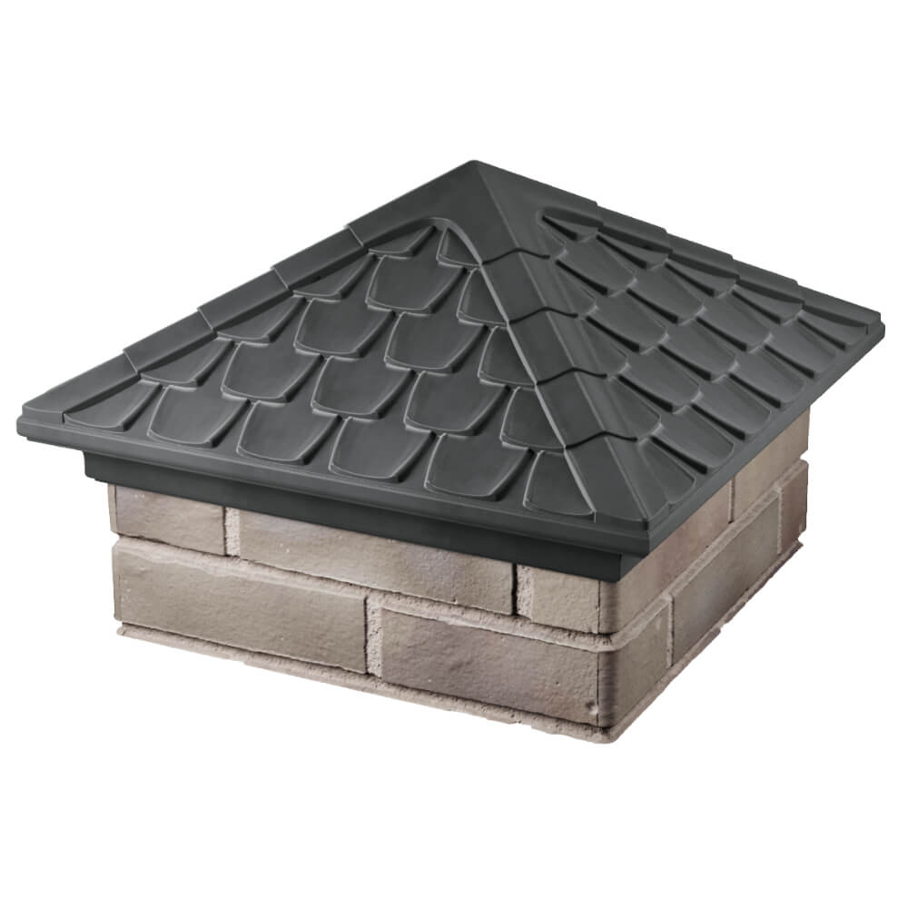 Колпак Zking Эльбрус Серый на столб 1.5х1.5 кирпича (385х385мм) в Нефтеюганске фото