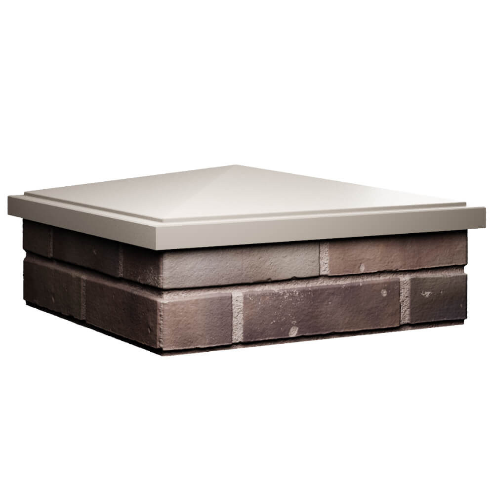 Колпак Zking БонаМоно Бежевый на столб 2х2 кирпича (515х515, 530х530мм) в Нефтеюганске фото