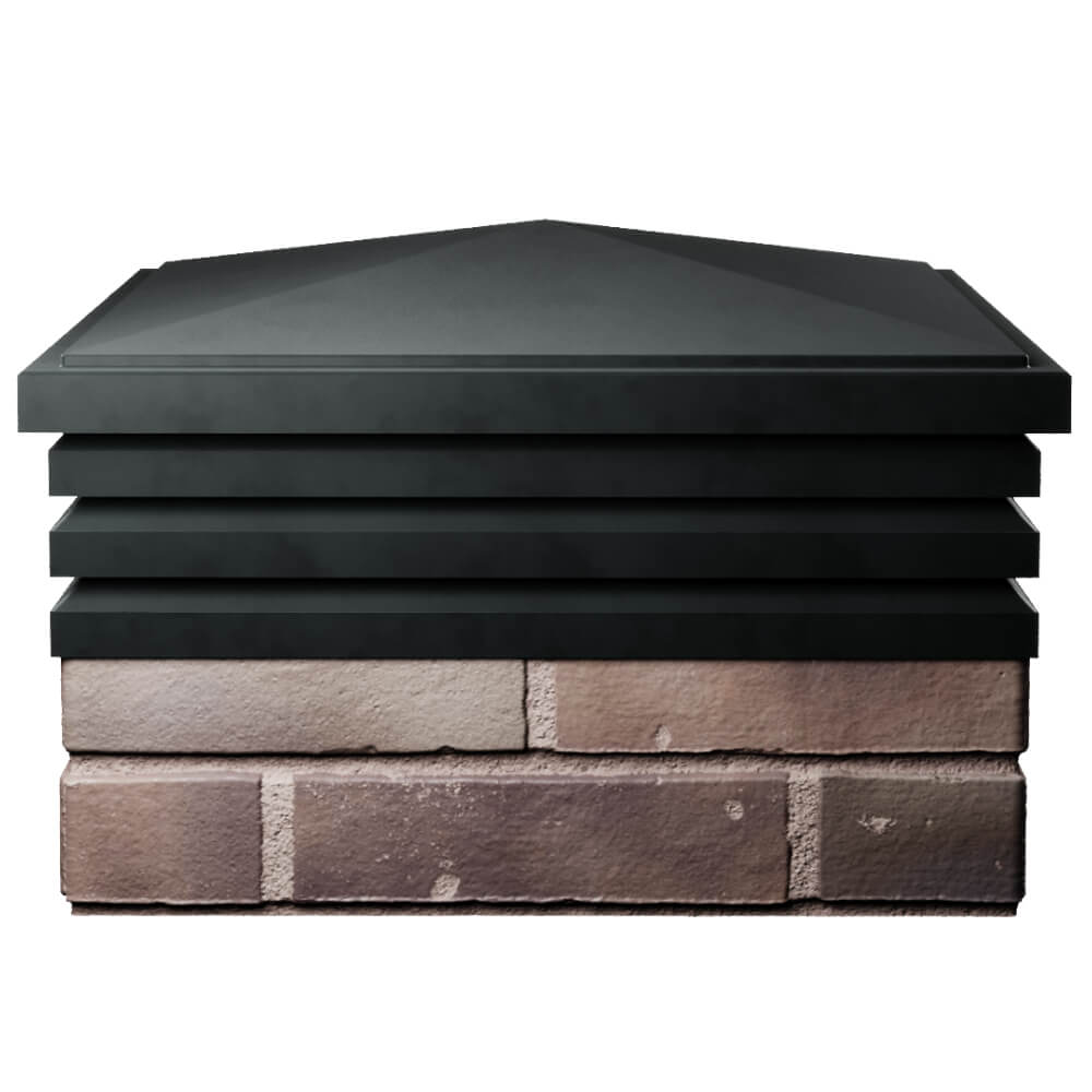 Колпак Zking Бона ХайТек Черный на столб 2х2 кирпича (513х513мм) Нефтеюганск фото