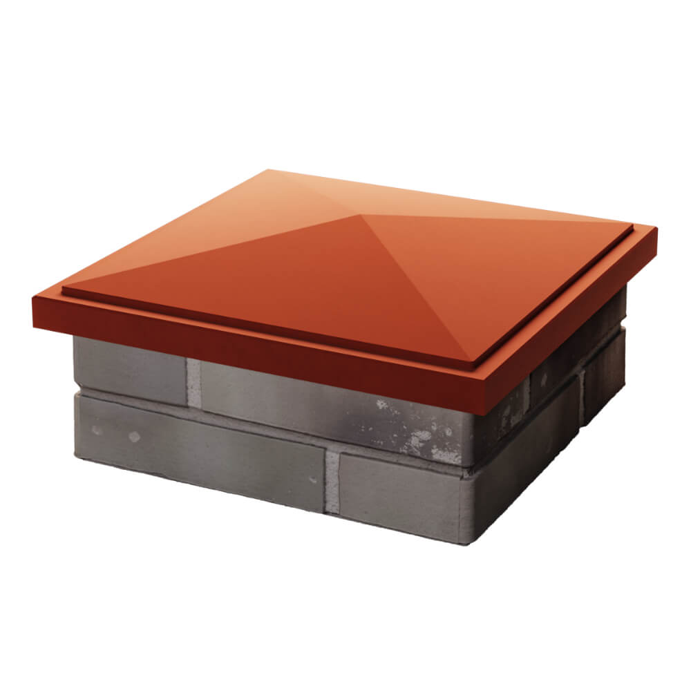 Колпак Zking БонаМоно Красный на столб 1.5х1.5 кирпича (385х385, 400х400мм) в Нефтеюганске фото