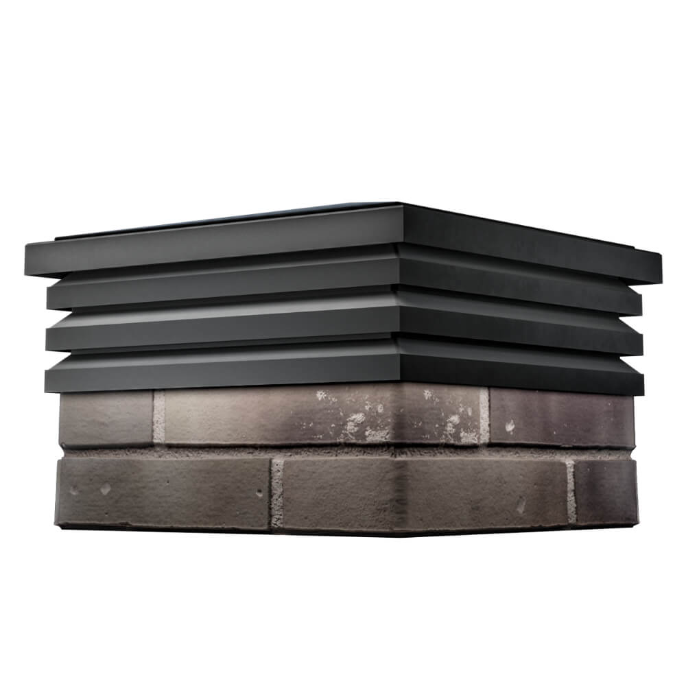 Колпак Zking Бона ХайТек Черный на столб 1.5х1.5 кирпича (385х385мм) в Нефтеюганске фото