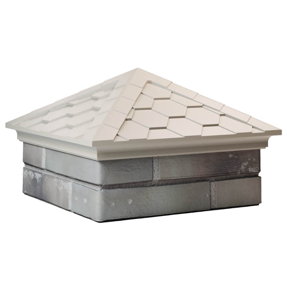 Колпак Zking Эверест Бежевый на столб 1.5х1.5 кирпича (390х390мм) в Нефтеюганске фото