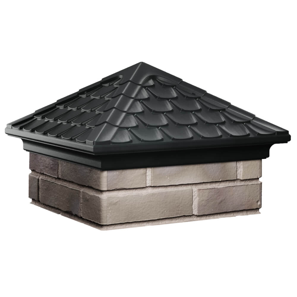 Колпак Zking Эльбрус Черный на столб 1.5х1.5 кирпича (385х385мм) в Нефтеюганске фото