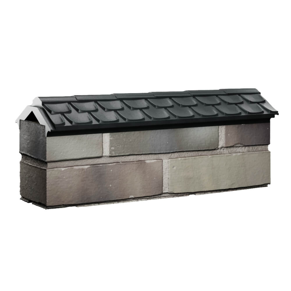 Парапет Zking Эльбрус Черный с посадкой на 0.5 кирпича (130мм) Нефтеюганск фото