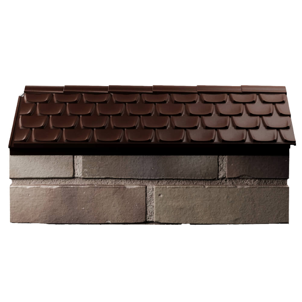 Парапет Zking Эльбрус Коричневый с посадкой на 1 кирпич (255мм) в Нефтеюганске фото