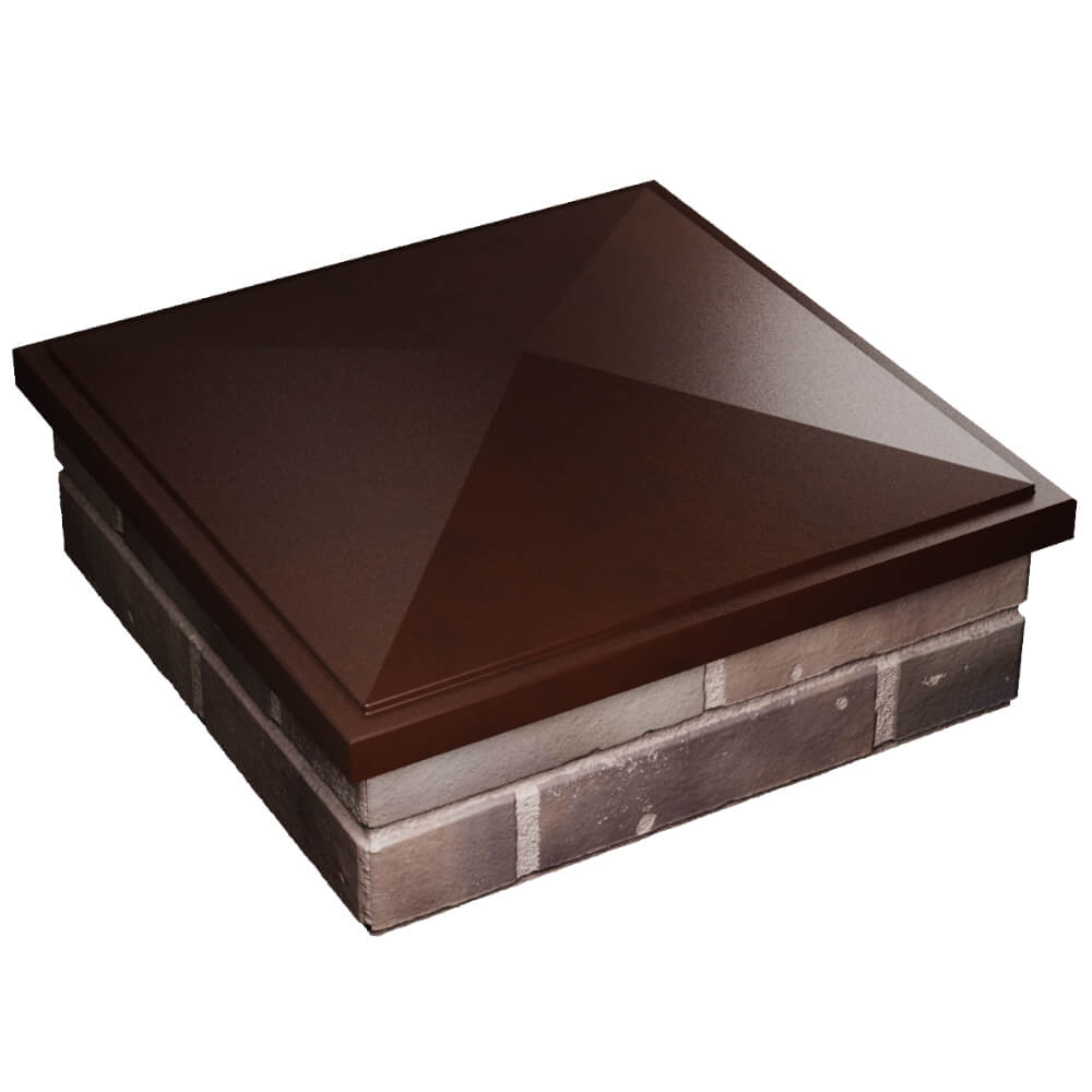 Колпак Zking БонаМоно Коричневый на столб 2х2 кирпича (515х515, 530х530мм) в Нефтеюганске фото