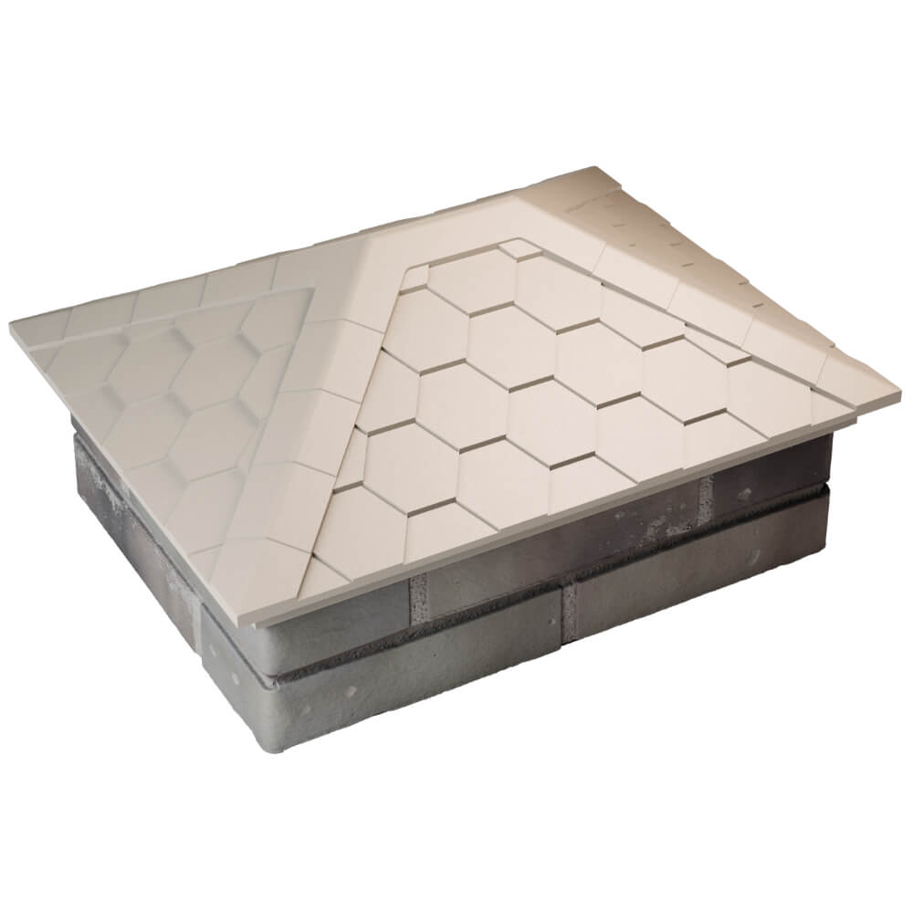 Колпак Zking Эверест Бежевый на столб 2х1.5 кирпича (520х390мм) Нефтеюганск фото