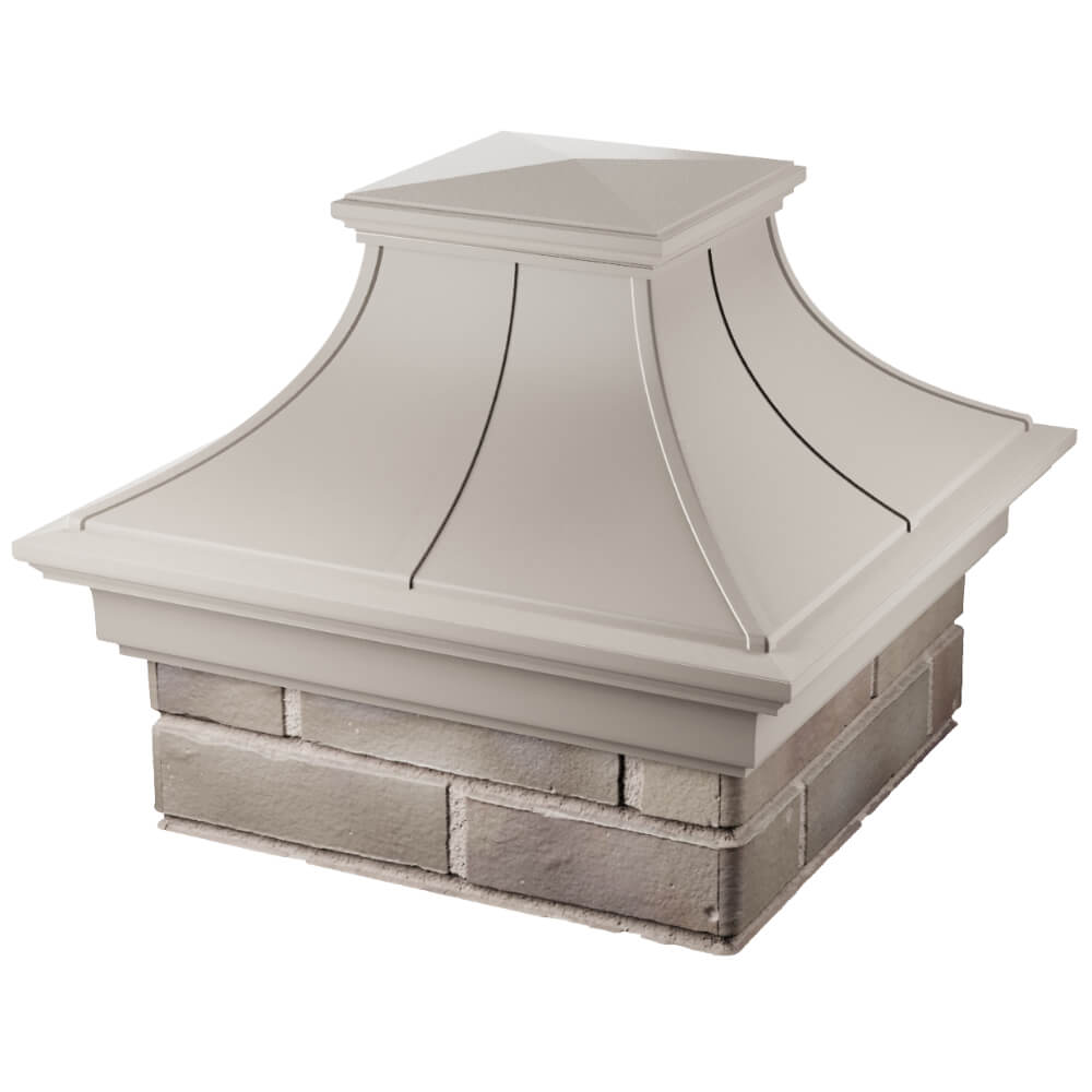 Колпак Zking Монблан Премиум Бежевый на столб 1.5х1.5 кирпича (385х385мм) в Нефтеюганске фото