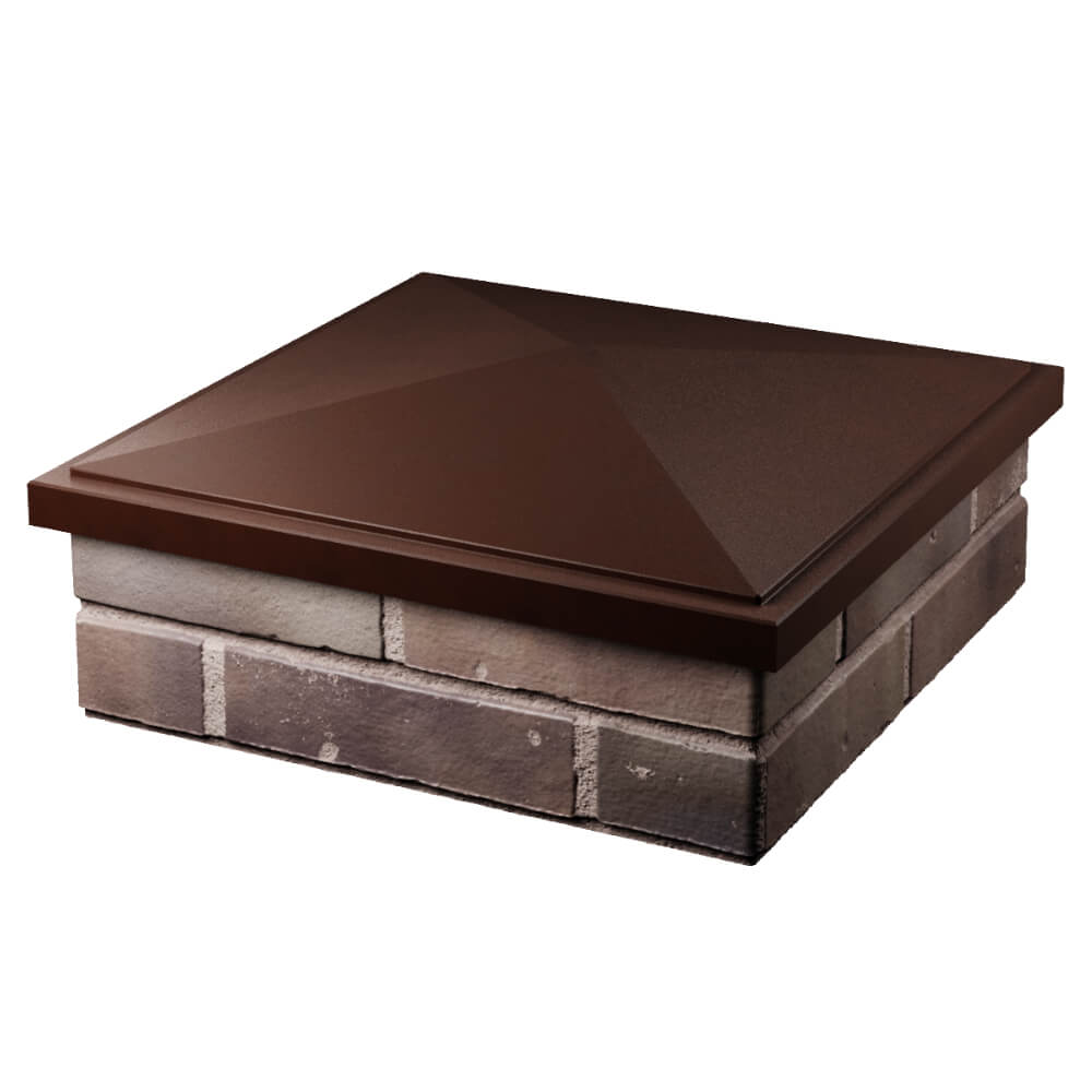 Колпак Zking БонаМоно Коричневый на столб 2х2 кирпича (515х515, 530х530мм) в Нефтеюганске фото