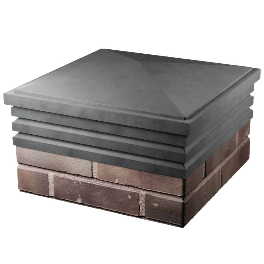 Колпак Zking Бона ХайТек Серый на столб 2х2 кирпича (513х513мм) в Нефтеюганске фото