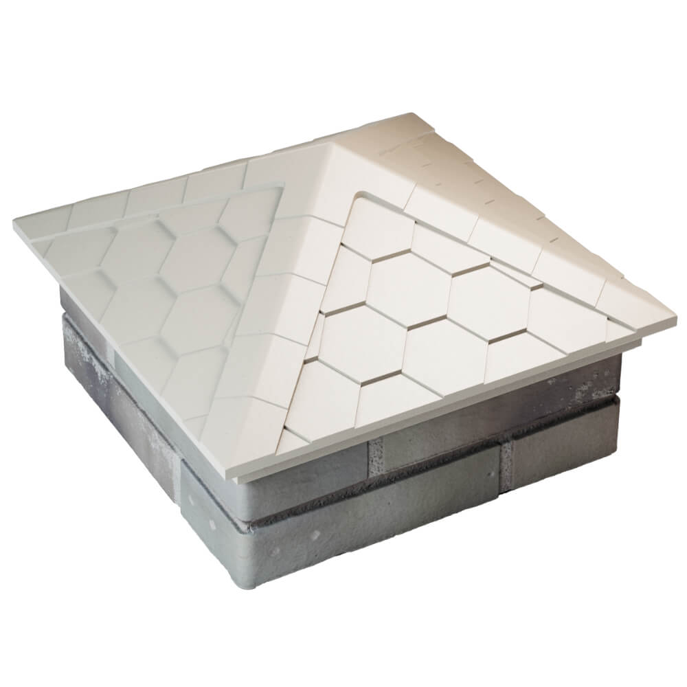 Колпак Zking Эверест Бежевый на столб 1.5х1.5 кирпича (390х390мм) в Нефтеюганске фото