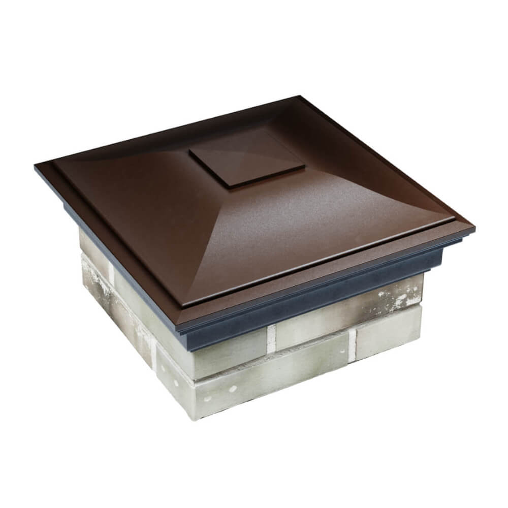 Колпак Zking Монблан Коричневый на столб 1.5х1.5 еврокирпича 0.7НФ (355х355мм) в Нефтеюганске фото