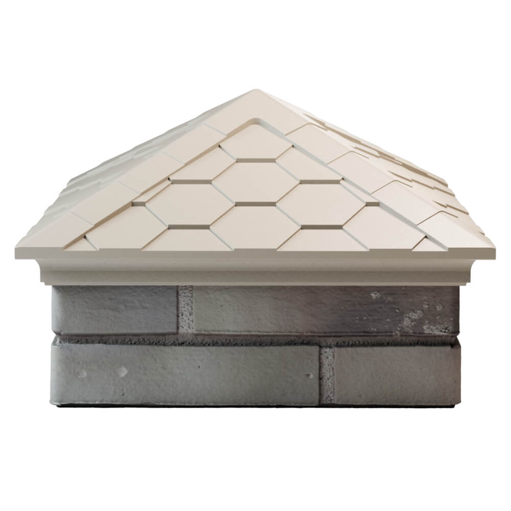 Колпак Zking Эверест Бежевый на столб 1.5х1.5 кирпича (390х390мм) Нефтеюганск фото