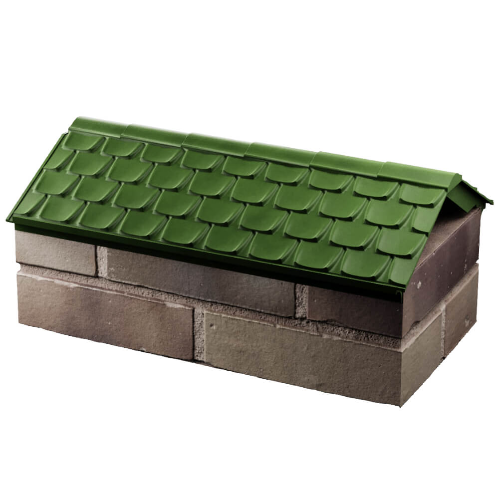 Парапет Zking Эльбрус Зеленый с посадкой на 1 кирпич (255мм) в Нефтеюганске фото