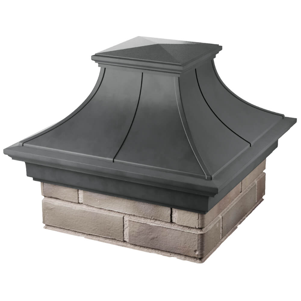 Колпак Zking Монблан Премиум Серый на столб 1.5х1.5 кирпича (385х385мм) в Нефтеюганске фото