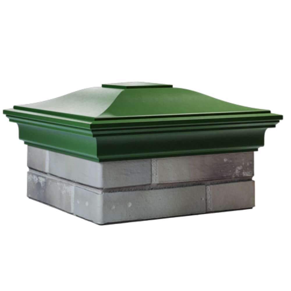 Колпак Zking Монблан Зеленый на столб 1.5х1.5 кирпича (385х385мм) в Нефтеюганске фото