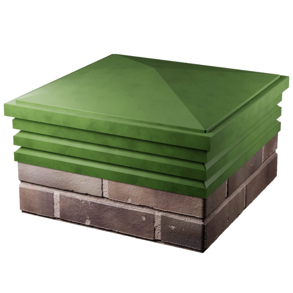 Колпак Zking Бона ХайТек Зеленый на столб 2х2 кирпича (513х513мм) в Нефтеюганске фото