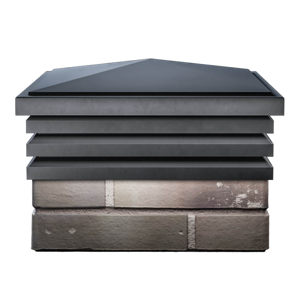 Колпак Zking Бона ХайТек Серый на столб 1.5х1.5 кирпича (385х385мм) Нефтеюганск фото