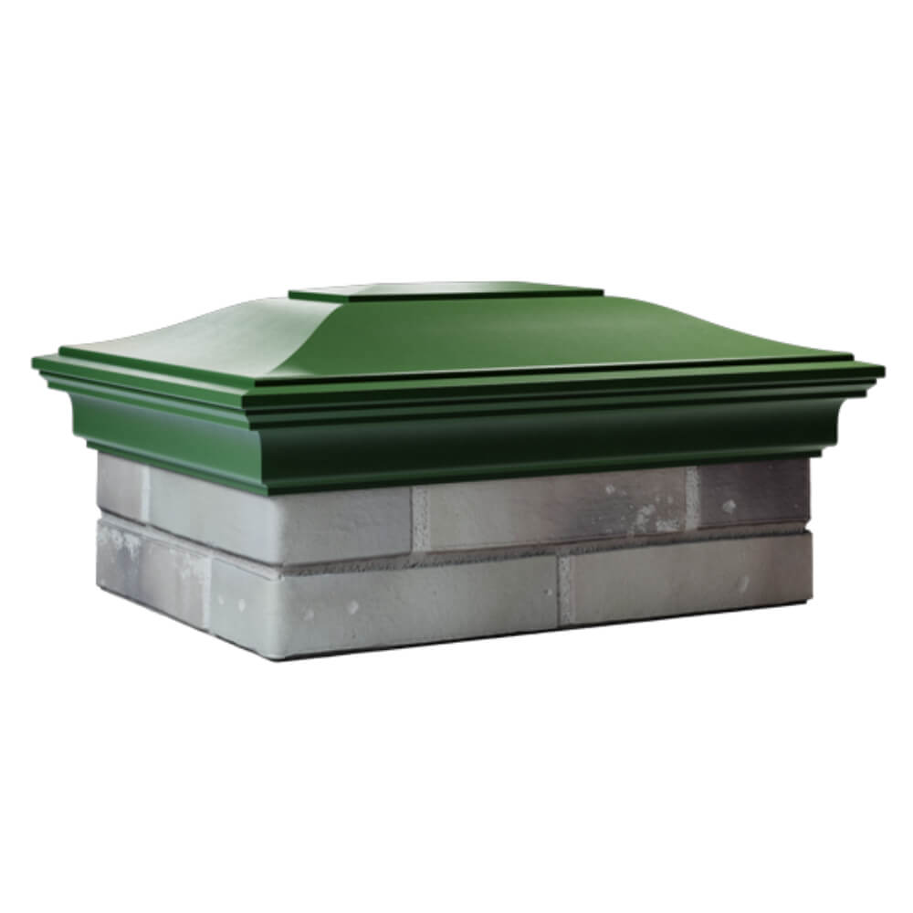 Колпак Zking Монблан Зеленый на столб 2х1.5 кирпича (515х385мм) в Нефтеюганске фото