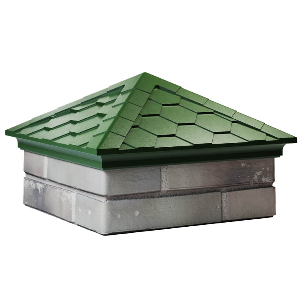 Колпак Zking Эверест Зеленый на столб 1.5х1.5 кирпича (390х390мм) в Нефтеюганске фото