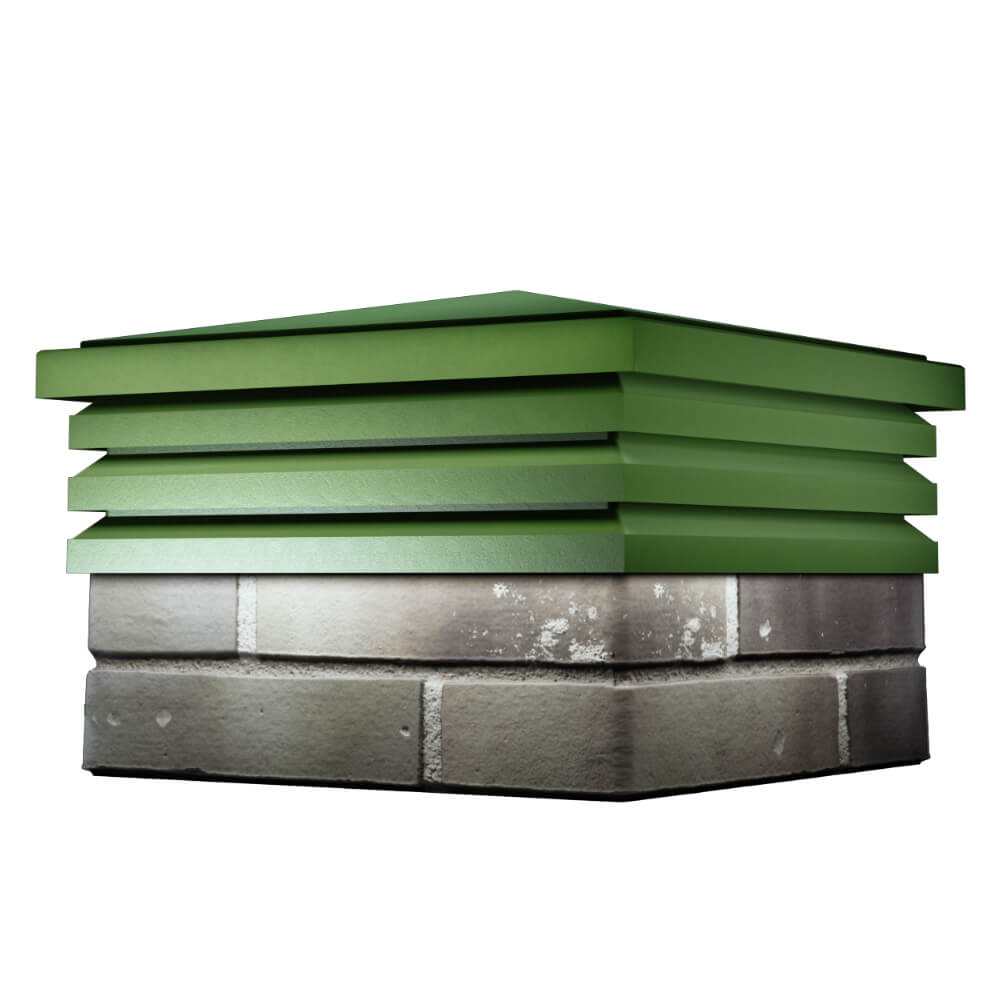 Колпак Zking Бона ХайТек Зеленый на столб 1.5х1.5 кирпича (385х385мм) в Нефтеюганске фото