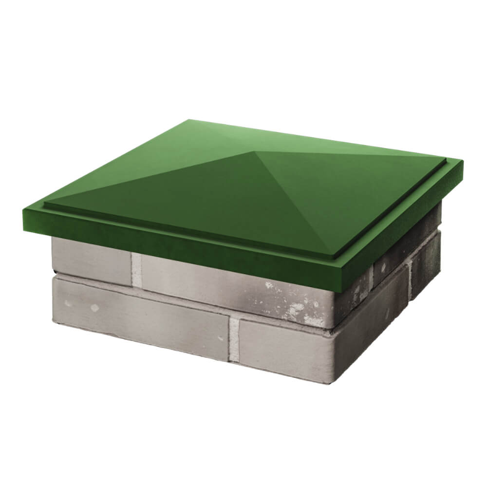 Колпак Zking БонаМоно Зеленый на столб 1.5х1.5 кирпича (385х385, 400х400мм) в Нефтеюганске фото