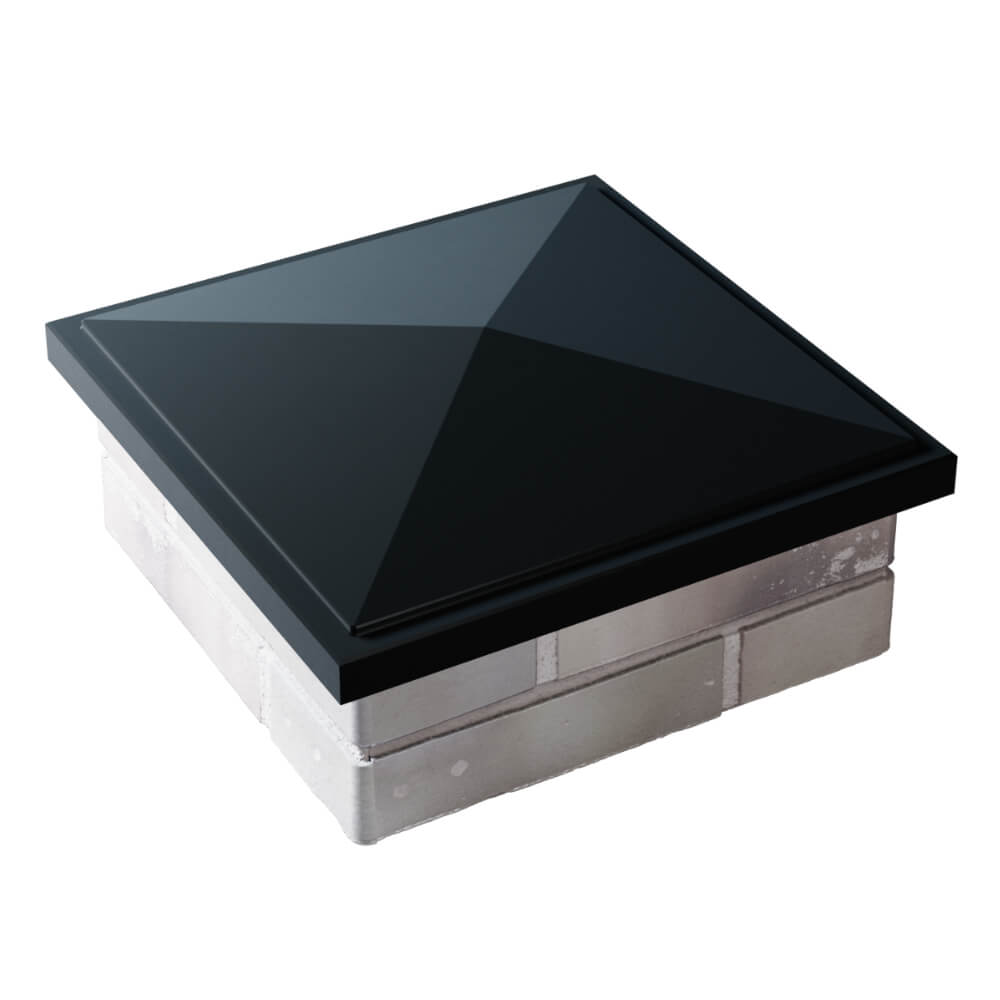 Колпак Zking БонаМоно Черный на столб 1.5х1.5 кирпича (385х385, 400х400мм) в Нефтеюганске фото