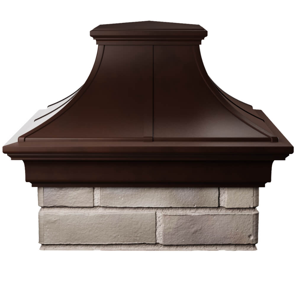 Колпак Zking Монблан Премиум Коричневый на столб 1.5х1.5 кирпича (385х385мм) Нефтеюганск фото