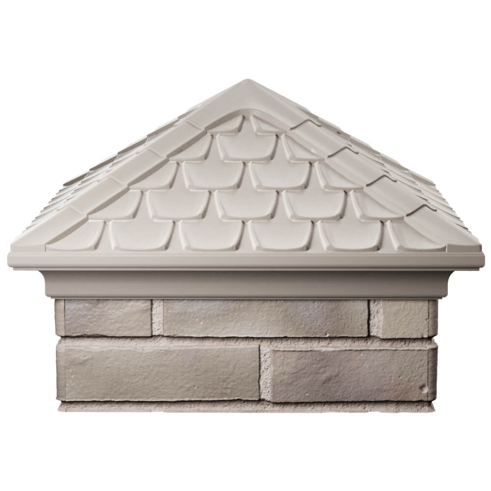 Колпак Zking Эльбрус Бежевый на столб 1.5х1.5 кирпича (385х385мм) Нефтеюганск фото