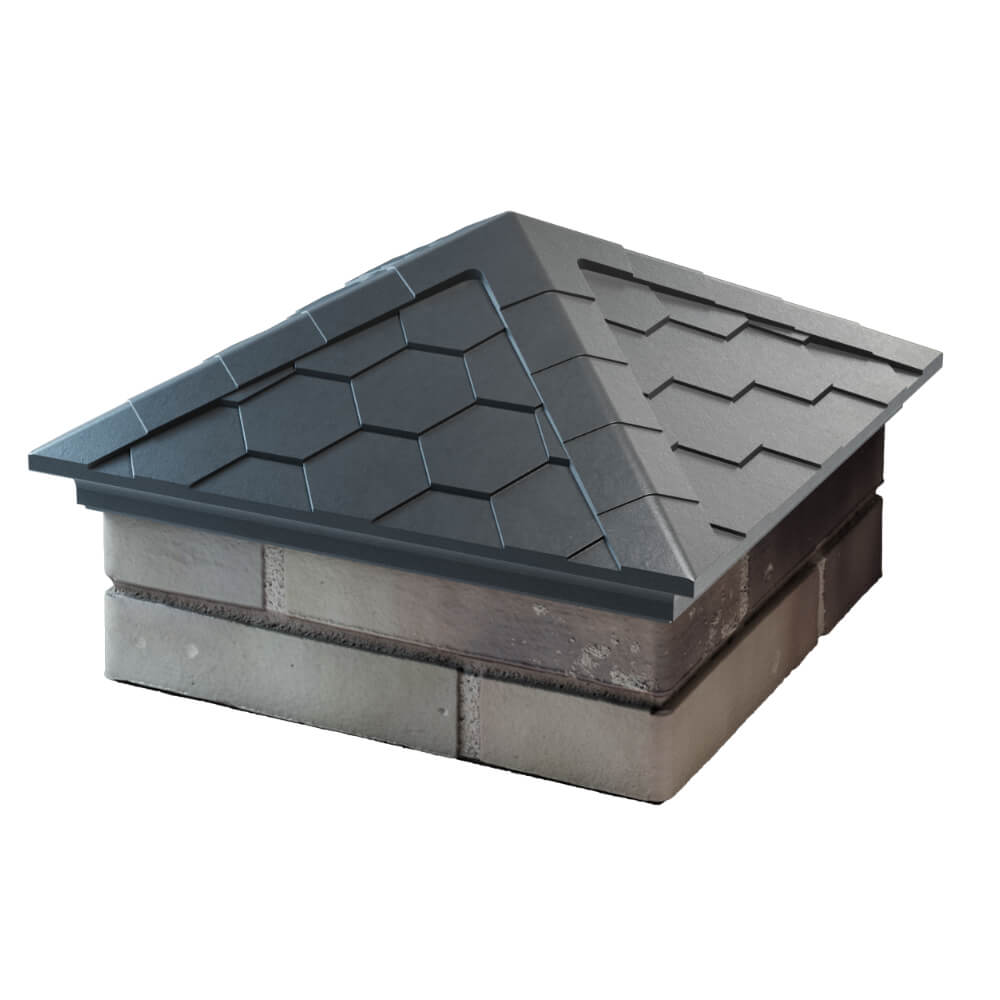 Колпак Zking Эверест Серый на столб 1.5х1.5 кирпича (390х390мм) в Нефтеюганске фото