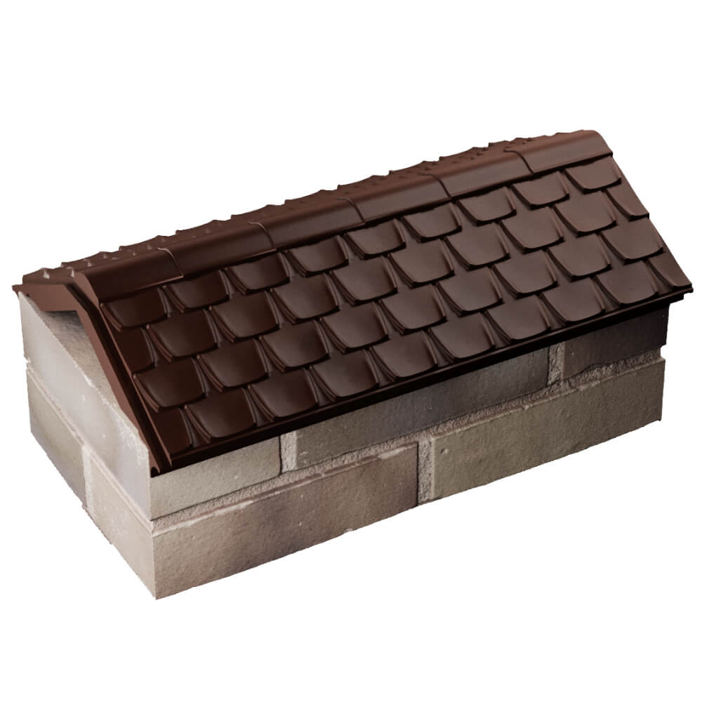 Парапет Zking Эльбрус Коричневый с посадкой на 1 кирпич (255мм) в Нефтеюганске фото