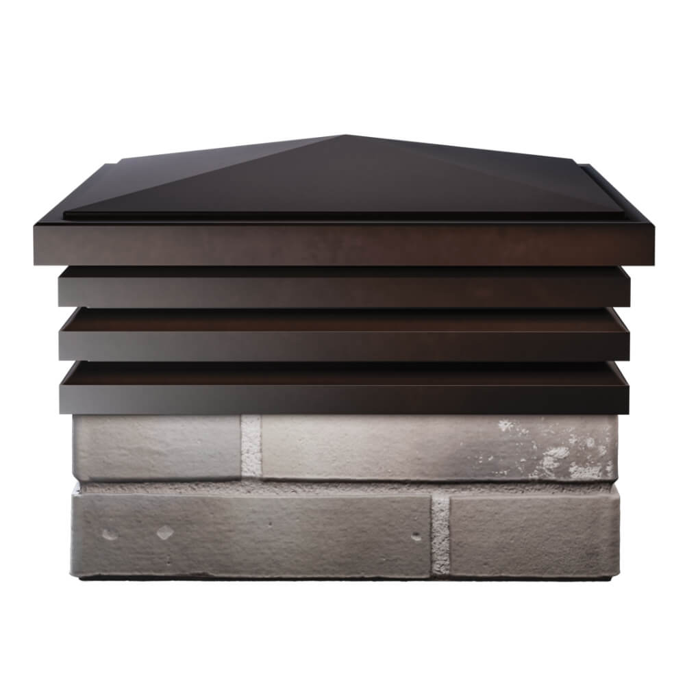 Колпак Zking Бона ХайТек Коричневый на столб 1.5х1.5 кирпича (385х385мм) Нефтеюганск фото