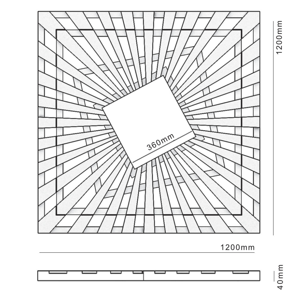 Приствольная решетка для дерева ZKING ATMOSPHERE 1.2х1.2м Черная в Нефтеюганске фото