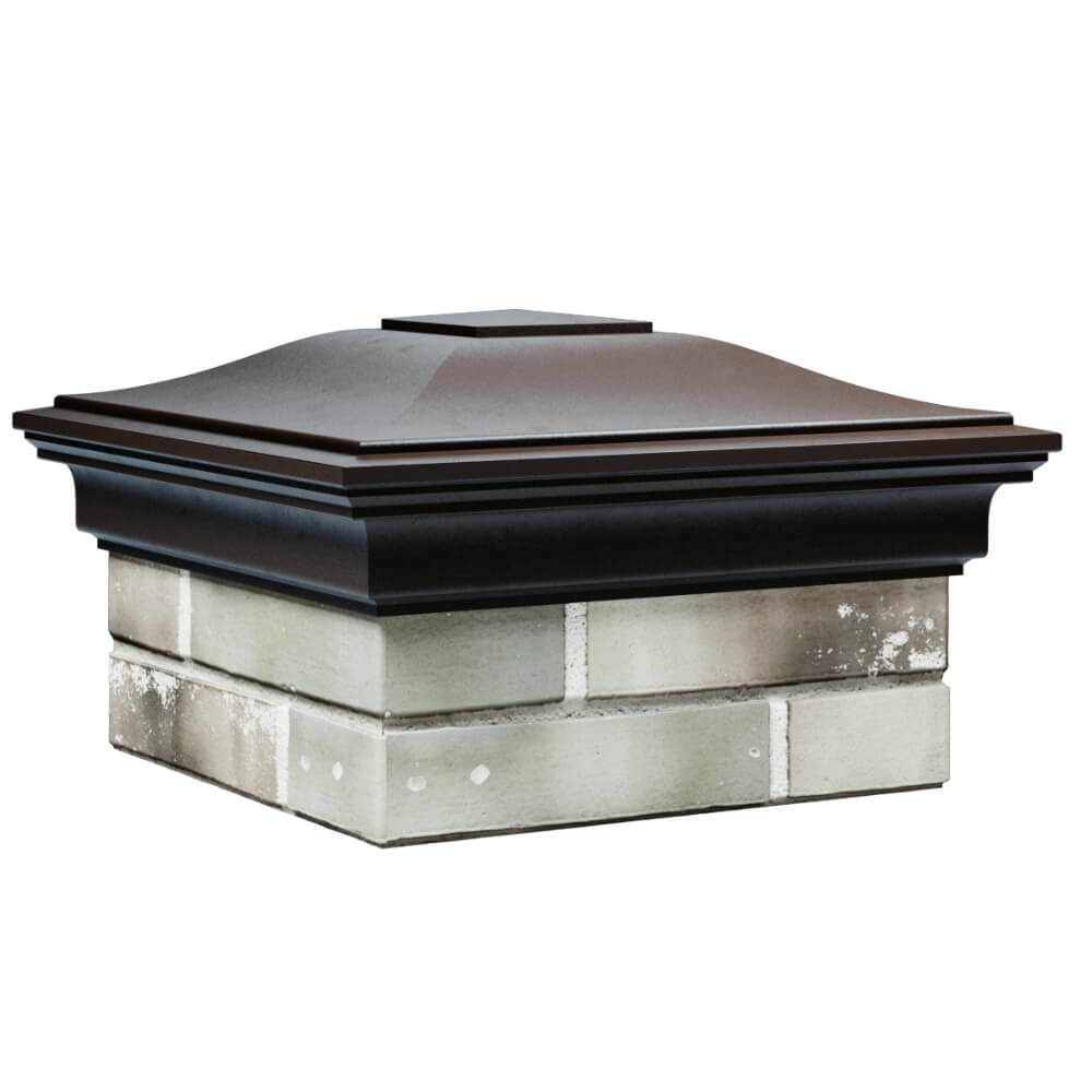 Колпак Zking Монблан Коричневый на столб 1.5х1.5 кирпича (385х385мм) в Нефтеюганске фото