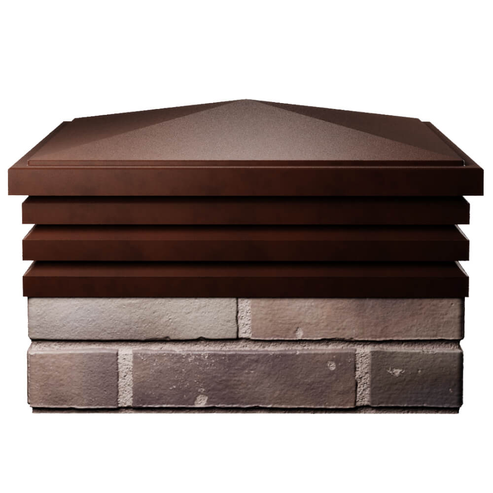 Колпак Zking Бона ХайТек Коричневый на столб 2х2 кирпича (513х513мм) Нефтеюганск фото