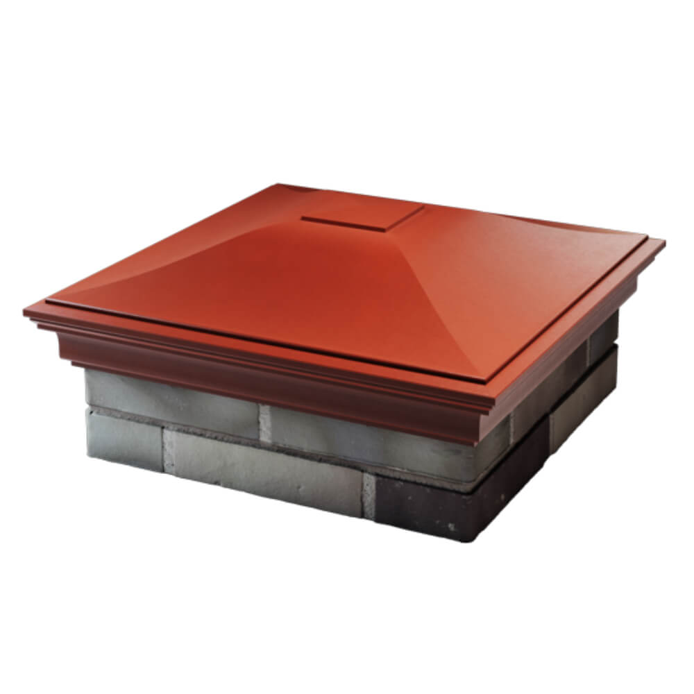 Колпак Zking Монблан Красный на столб 2х2 кирпича (515х515мм) в Нефтеюганске фото