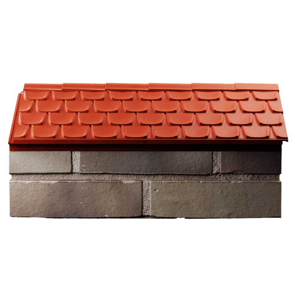 Парапет Zking Эльбрус Красный с посадкой на 1 кирпич (255мм) в Нефтеюганске фото