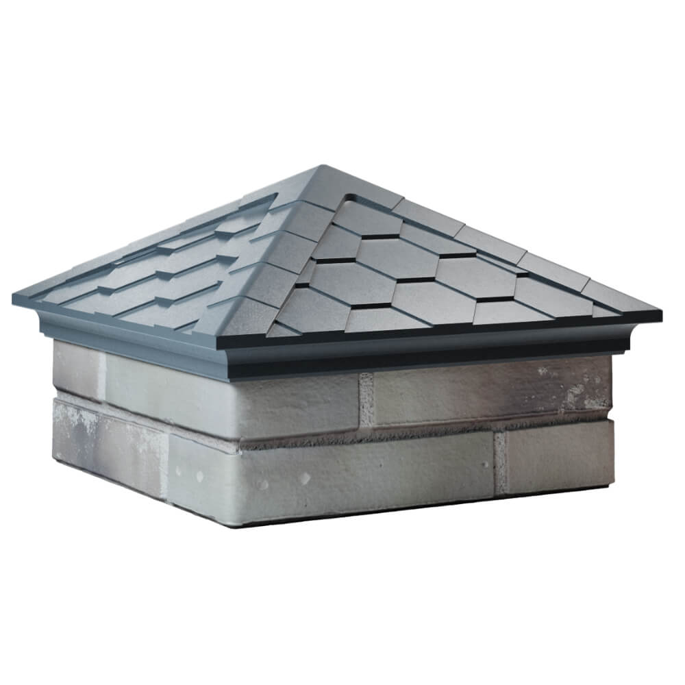 Колпак Zking Эверест Серый на столб 1.5х1.5 кирпича (390х390мм) в Нефтеюганске фото